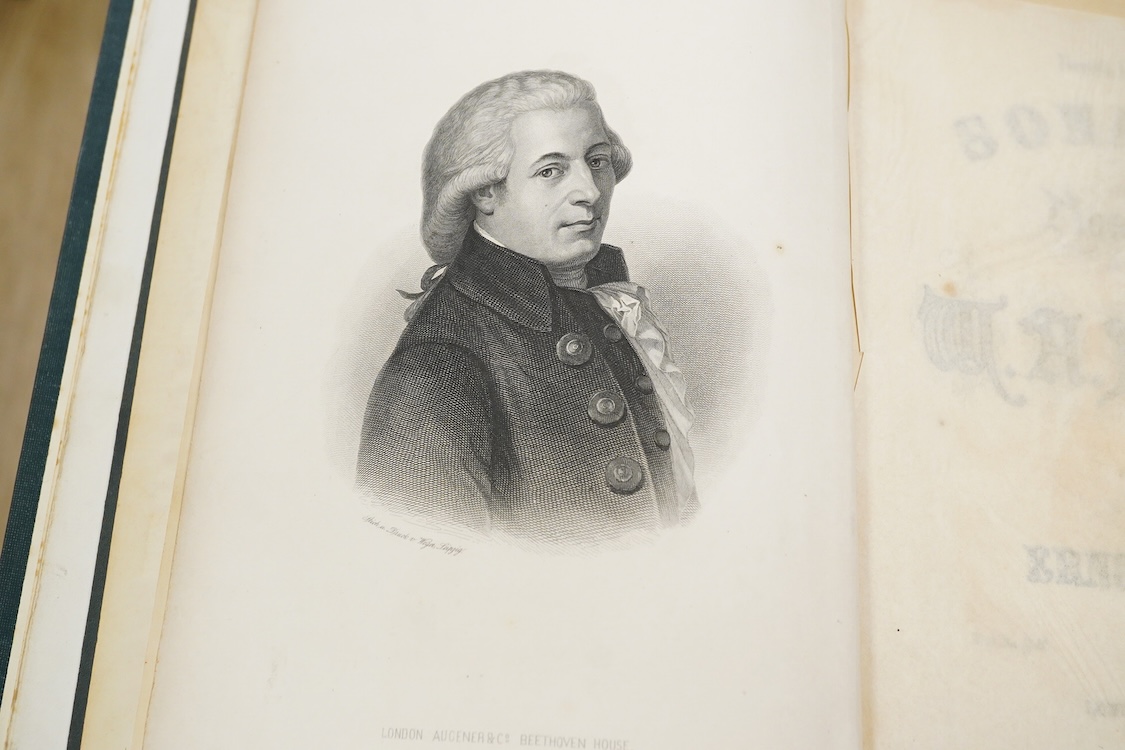 Mozart interest, four leather bound vols, Publ by Mannheim to include Mozart Sonatas
